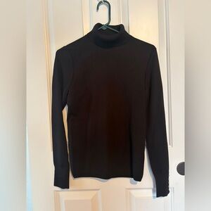White House Black Market Black Turtleneck Sweater Size Medium